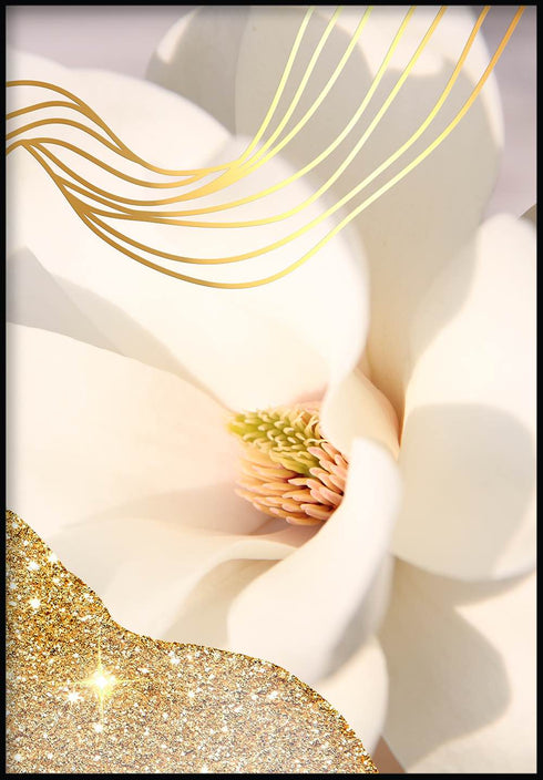 Poster d'oro reale della magnolia dorata